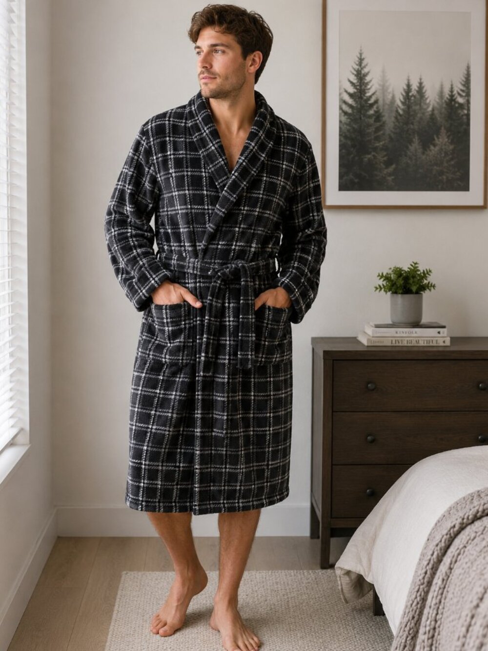 Tommy Bahama Mens Robe - L/XL - Missing Belt